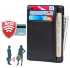 Slim  RFID Blocking Credit Card Holder, Holds up to 6 Card & Bank Notes Slot