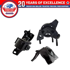 Fits 1993-1997 Toyota Corolla 1.6L/1.8L MANUAL Front RT/Rear/Trans Mount 3PCS :