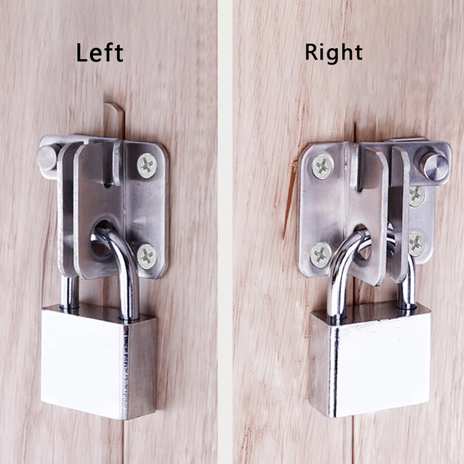 Stainless Steel Hardware Door Lock Bolt Catch Latch Padlock Left and Right Open eBay