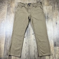 CHAPS Men's 36X32 5 Pocket Twill Straight Leg Pants New Bronze Dark Tan Color