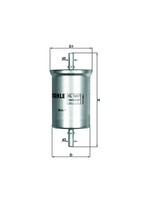 Mahle Original KL165/1 Kraftstofffilter FüR Smart Nissan