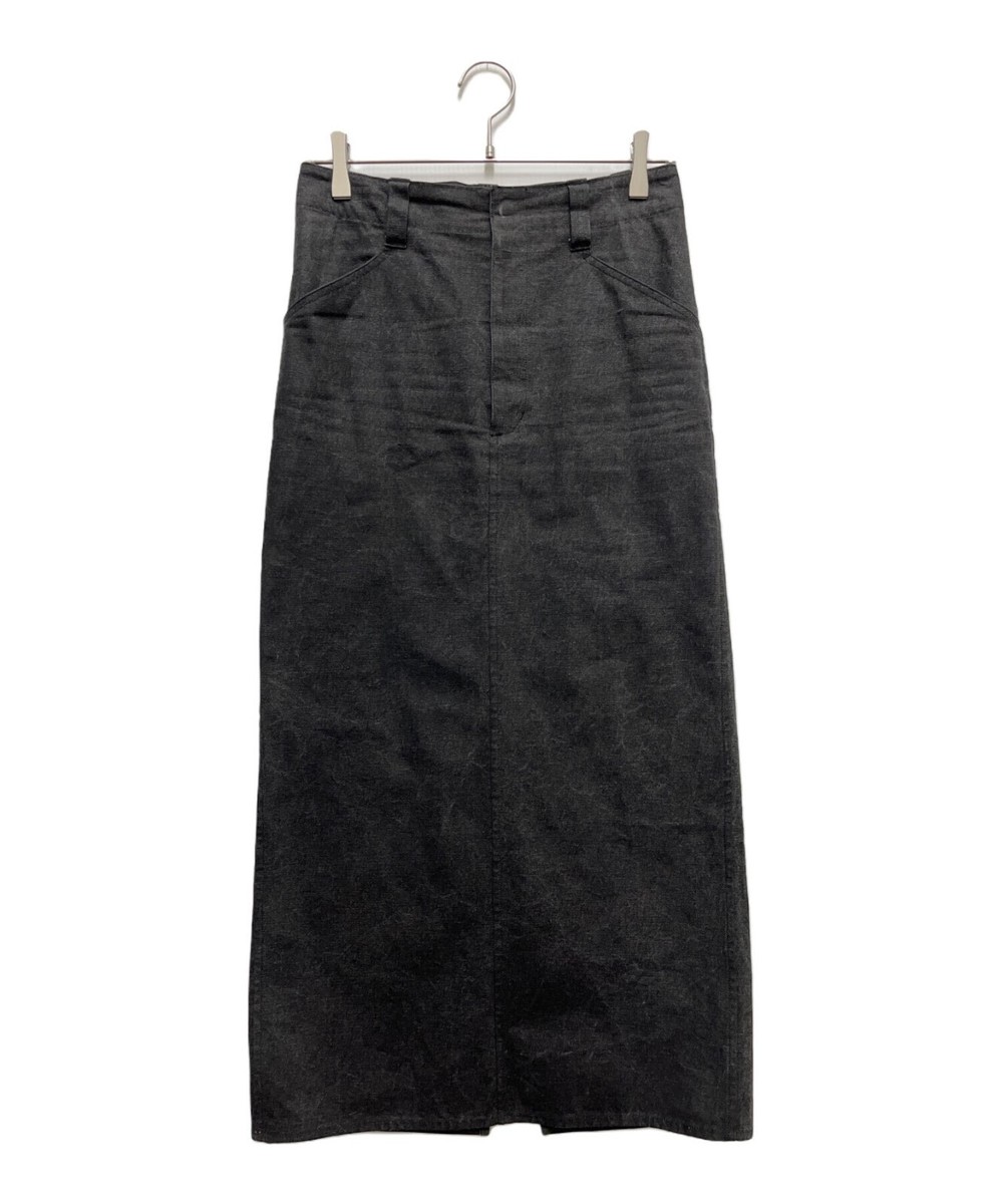 auralee2024WASHEDHARD TWIST CANVAS SKIRT