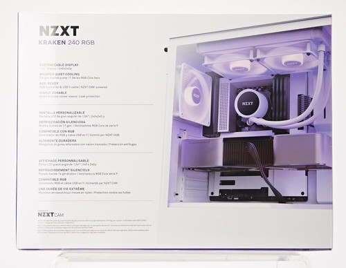 Kraken 240 RGB - Refroidisseur liquide CPU AAIO Rl-Kr240-W1-240Mm - Personnalisable 1,54" carré - Photo 3/11