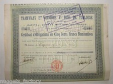 Obligationszertifikat: St&eacute; Der Transporte Region Toulouse F. Pons (736)