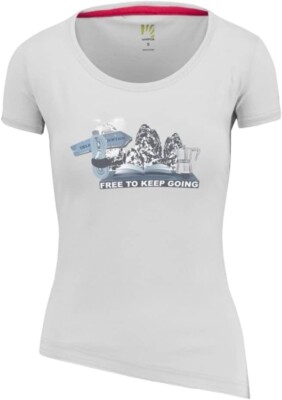 Karpos Anemone Evo W T-Shirt Baumwolle Flieder Print Damen Gr. XL