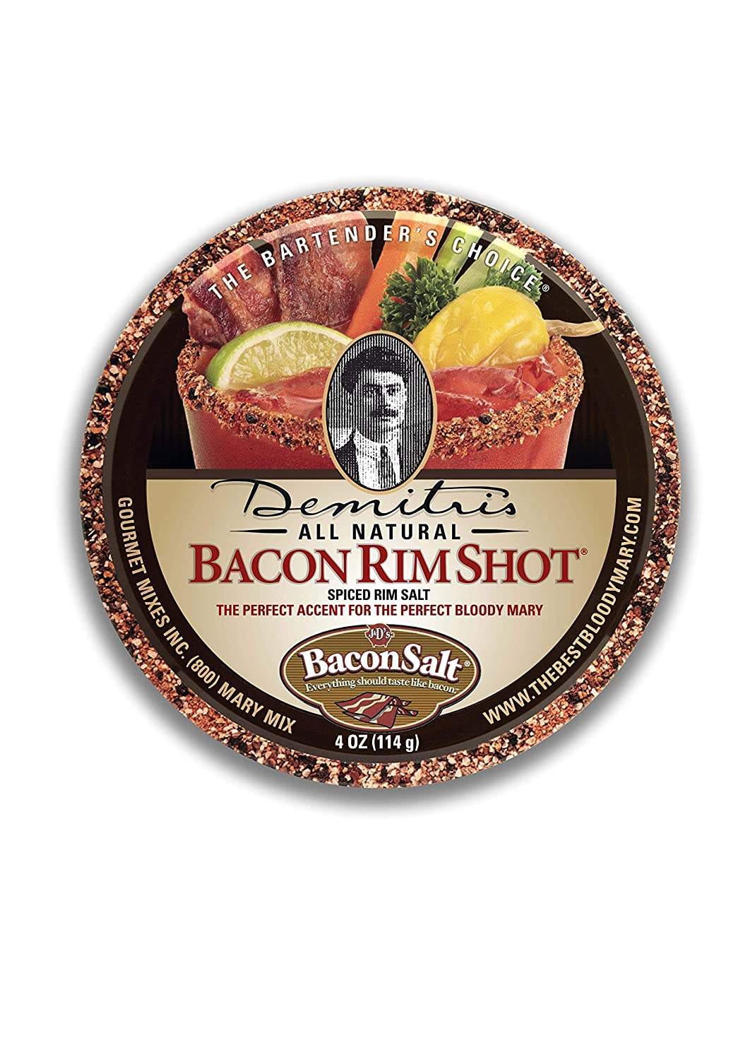 Demitri's Bacon Rimshot Spiced Rim Salt 4 Ounce Tin for sale online | eBay
