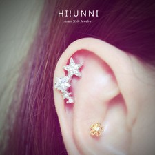 16g Dainty Star helix earrings, cartilage earrings, conch ear stud jewelry,1pc