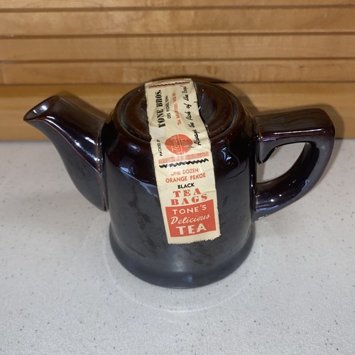 Vintage Dark Brown Ceramic Teapot Occupied Japan. F eBay