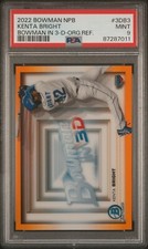 2022 Bowman In 3D Chrome Kenta Bright #3DB-3 Orange Refractor Rookie /25 PSA 9