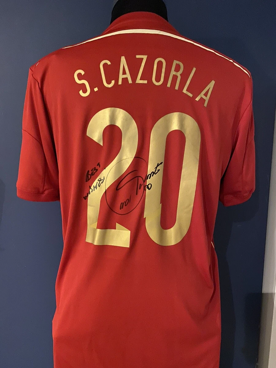 santi cazorla signed shirt