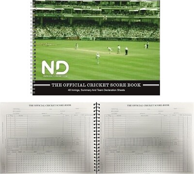 ND Sports Soft Cricket Scorebook? Drahtgebundenes Torschützenbuch mit weißen Seiten