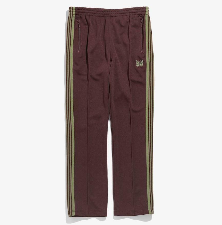 Needles Narrow Track pant poly smooth maroon brand new 21AW Nepenthes JO223