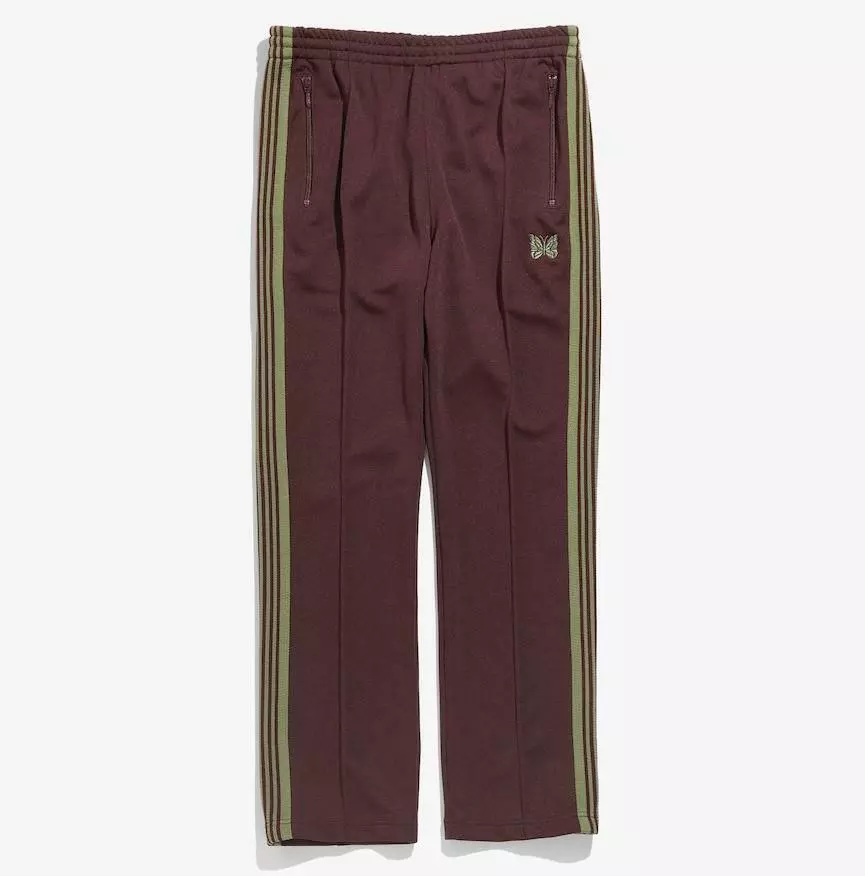 needles track pant ziped 21AW maroon