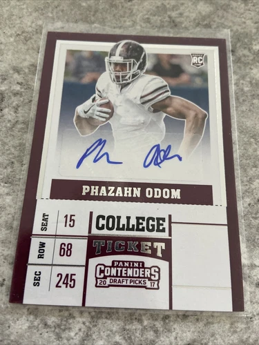 Phazahn Odom RC 2017 Contenders Draft Picks Draft Ticket AUTO #216