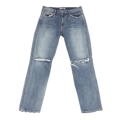 Grlfrnd Naomi Mid Rise Straight Leg Distress Jeans Women's Size 30