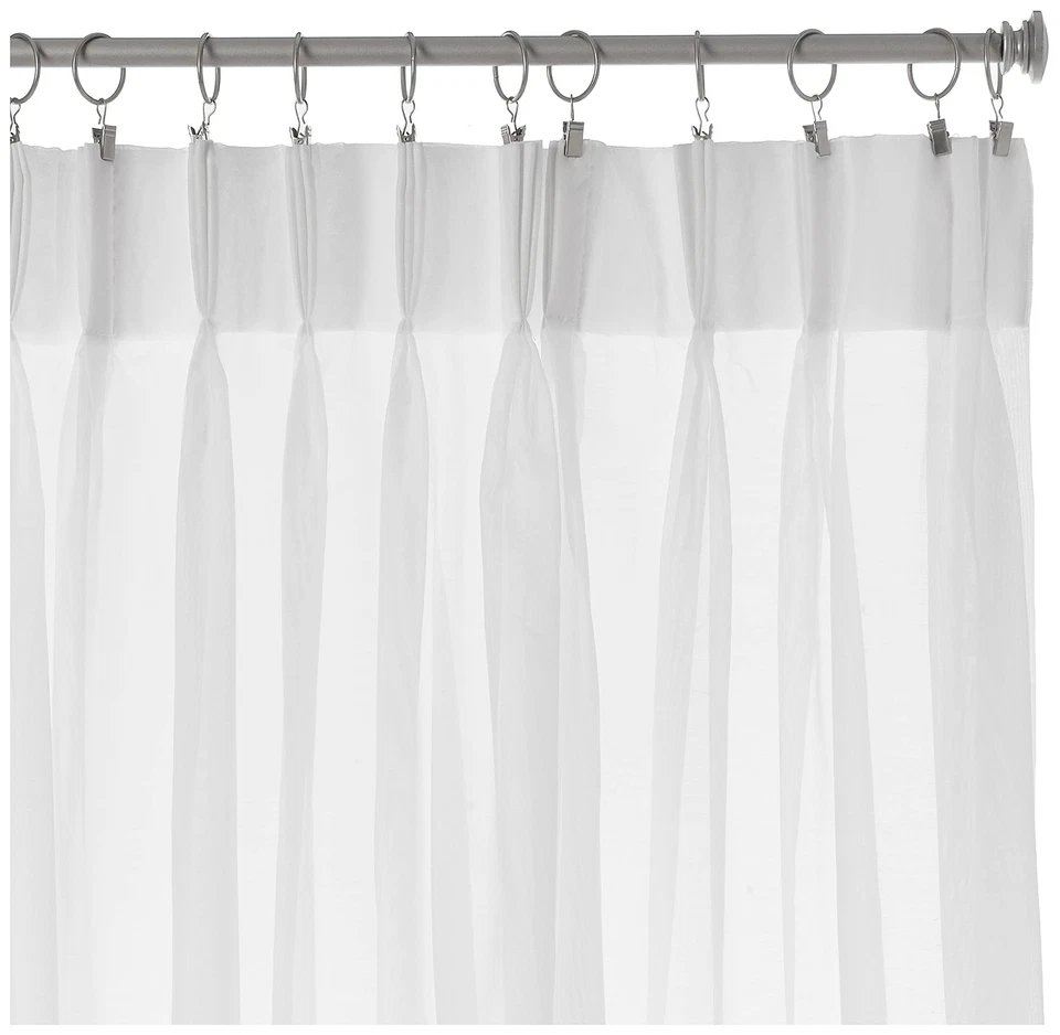 Stylemaster Splendor Pinch Pleated Drapes Pair, 2 of 72" by 84", White - Image 2 of 4