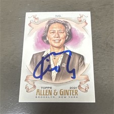 Topps 2021 Allen & Ginter Kim Ng #226 Autographed Miami Marlins Baseball Card A 