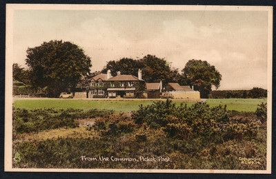 Postkarte Ringwood New Forest Hampshire Blick vom Common at Picket Post