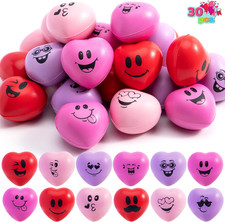 30 PCS Valentine'S Day Heart Stress Balls 1.5"X1.5" for Kids, Squishy Toys Slow