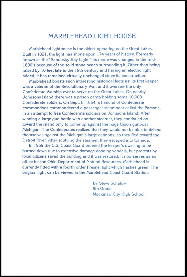 1995 Lighthouses Booklet Set Sc 2969-2973 FDC with Cheboygan MI children cachets - Image 3 of 4