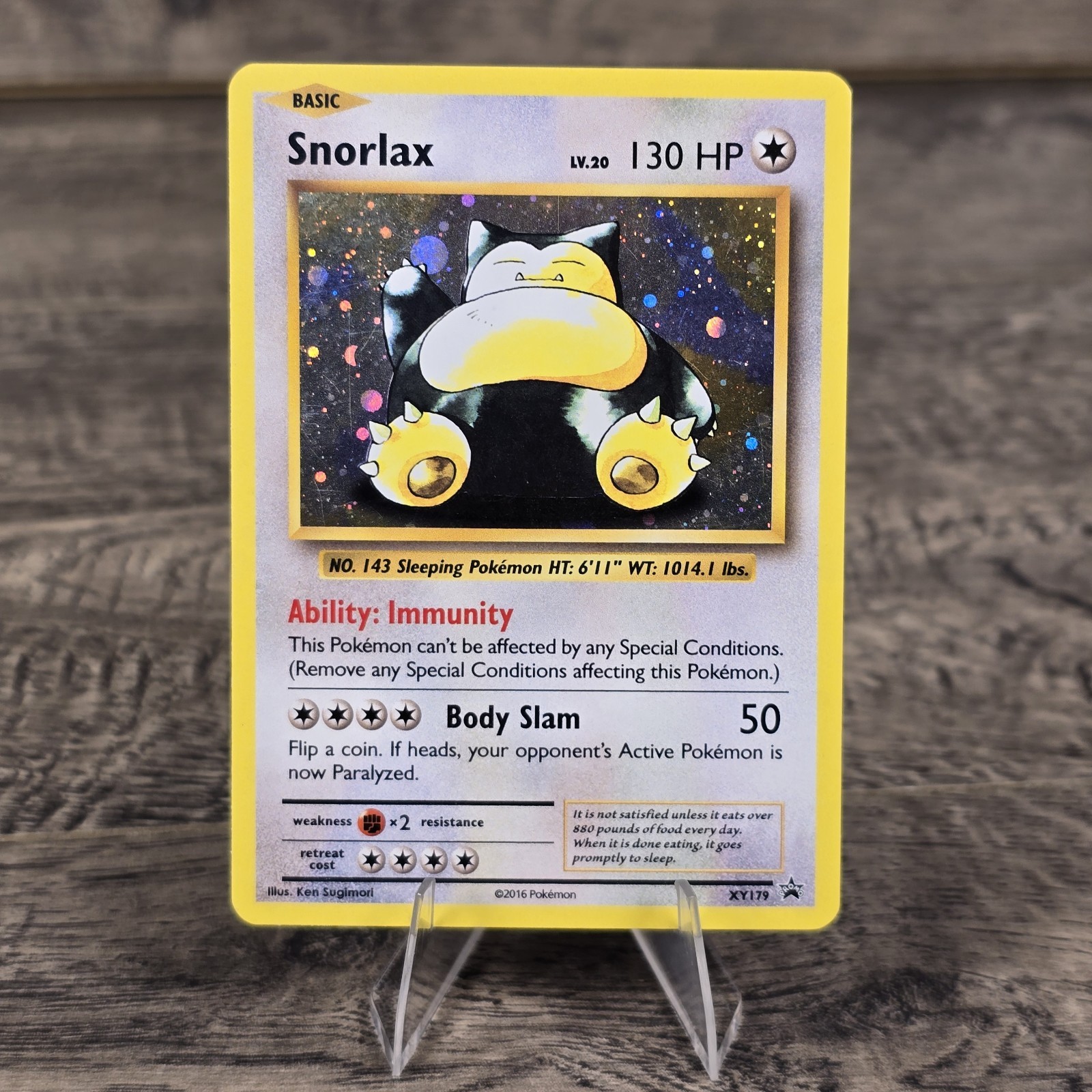 Pokemon Card Snorlax XY179 Black Star Promo XY Snorlax GX Box LP