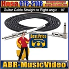 Hosa GTR-210R Straight to Right Angle Guitar Cable - 10 foot