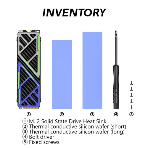 SSD Heatsink Magnesium Aluminum Alloy NVME NGFF Radiator PC Efficient Cooler L - Afbeelding 4 van 12