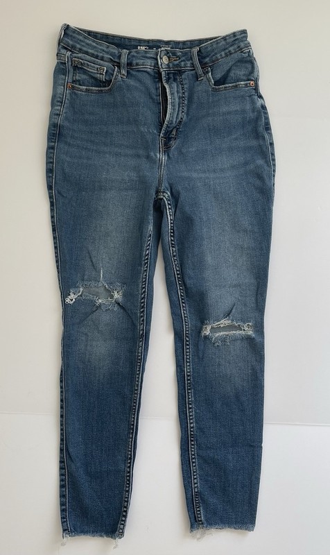 Old Navy Jeans Rockstar Women Size 12 Super Skinny High Rise Thrashed Distressed