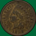 1893 Indian Head Cent Very Fine VF Coin #39727