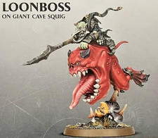 Warhammer Age of Sigmar Gloomspite Gitz Loonboss on Giant Cave Squig