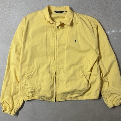 Vintage Harrington Jacket Size XL Polo Ralph Lauren Mad In USA 80s Butter Yellow