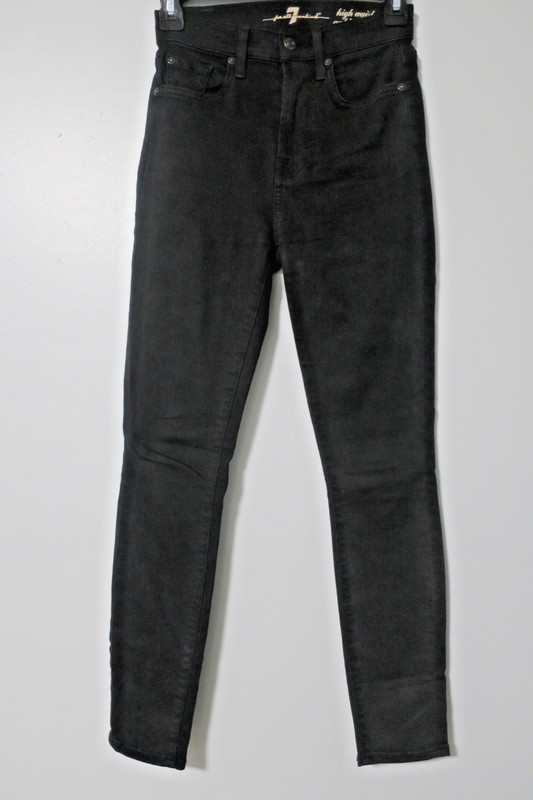 7 For All Mankind Women's High Waist Ankle Stretch Gwenevere Black Size 23