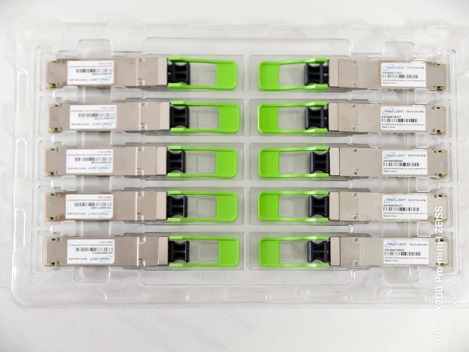Lot of 10 Innolight TR-FC13H-HFB 100G CWDM4 Lite 1310nm QSFP28 LC Transceivers - Image 2 of 3
