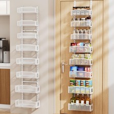 8 Tier Over the Door Pantry Organizer, 2 in 1 Adjustable Hanging or Wall Mount
