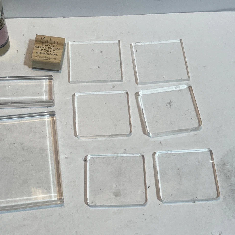 Lote de 9 tamaños de montaje estampación de bloques transparentes de goma Foto 4 de 4