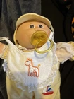 Vintage Cabbage Patch Kids 1982 Boy Brown Eyes 2 Dimples Pacifier W/ 3 outfits