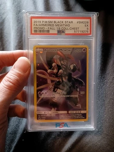 2019 POKEMON SM BLACK STAR PROMO #SM228 FULL ART/ARMORED MEWTWO PSA 5
