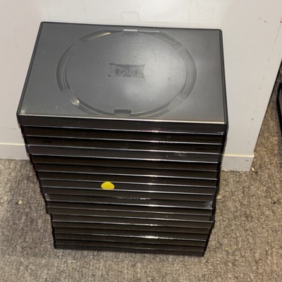 Schwarzes leeres DVD Case Hüllen leer eine Disc Ersatzcase Hüllen X18 Restposten gebraucht
