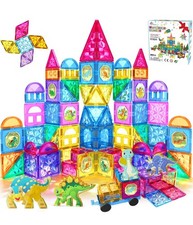 110PCS Magnetic Tiles Building Blocks Set for Boys Girls Preschool...