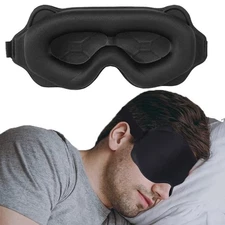 3D Travel Silk Eye Mask Sleeping Soft Padded Shade Cover Rest Relax Blindfold