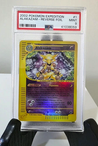 PSA 9 MINT - Alakazam Expedition Reverse Foil -Rare- #1 2003 Pokemon Expedition