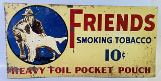 Vintage Friends Smoking Tobacco Tin Sign Mfd. by P. Lorillard Co. Inc #3489
