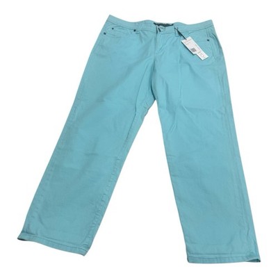 NWT CALVIN KLEIN Jeans Women's 32X27 Teal Blue Denim Mid-Rise Skinny Crop