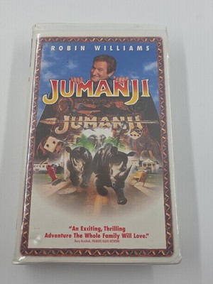 Jumanji VHS 1996 Clamshell Robin Williams Kirsten Dunst Family Adventure Movie