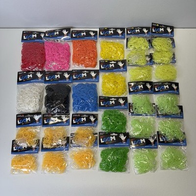 6600 Multi Colored Loom Bands Rainbow Refill Rubber Bands w/S Clips NEW