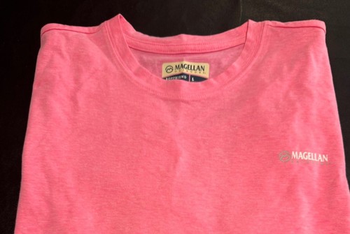 Magellan Outdoors Women's Boyfriend Fit Pink Pullover Long Sleeve T Shirt Size L - Picture 2 of 6