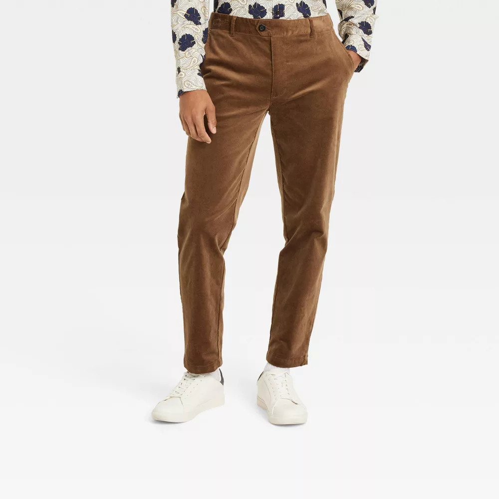 Прямые брюки из бархата для взрослых Houston White - коричневый XXL 2690₽