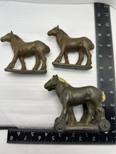 Auburn Rubber Toy Company Two Horses  Double Horses Wheeled
