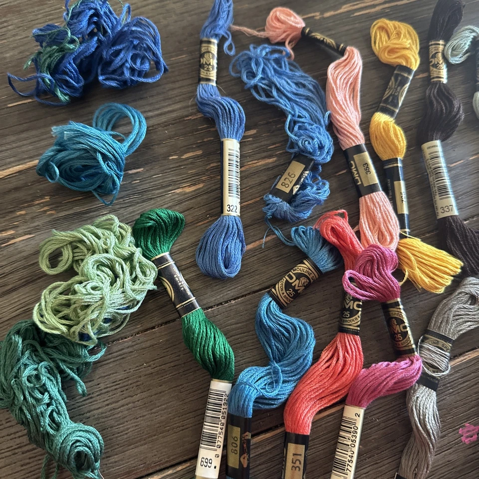 Lot Of Used/New DMC floss 100% Cotton embroidery thread skeins and extras - Image 4 of 4