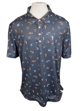 William Murray Texas & Titos Vodka Black Golf Polo Men's Shirt Performance 2XL